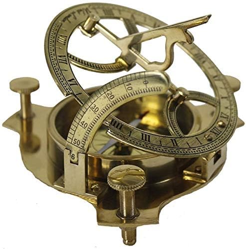 5" Brass Sundial Compass Solid Brass Sundial Compass Rustic Vintage Home Decor Gifts