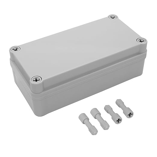 LeMotech Junction Box IP67 Waterproof Dustproof ABS Plastic Project Box for Electrical Outdoor Enclosure Gray 6.3 x 3.1 x 2.2 inch (160 x 80 x 55 mm)