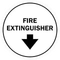 Signs ByLITA Circle Fire Extinguisher Sign (White) - Large