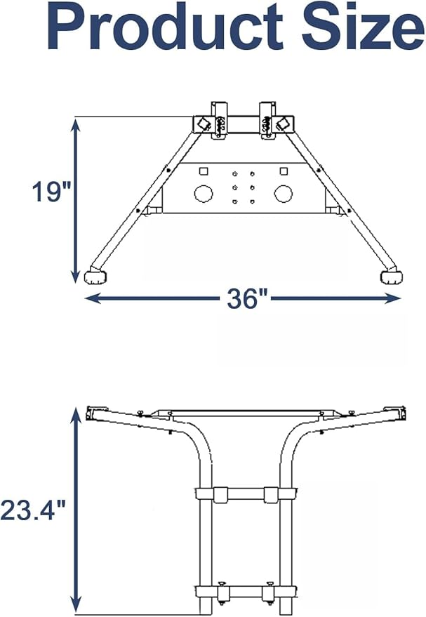 Extension Ladder Stabilizer for Roof Gutter,Ladder Standoff Stabilizer, Heavy Duty Steel Wing Span/Wall with Non-Slip Rubber Bottom Pad