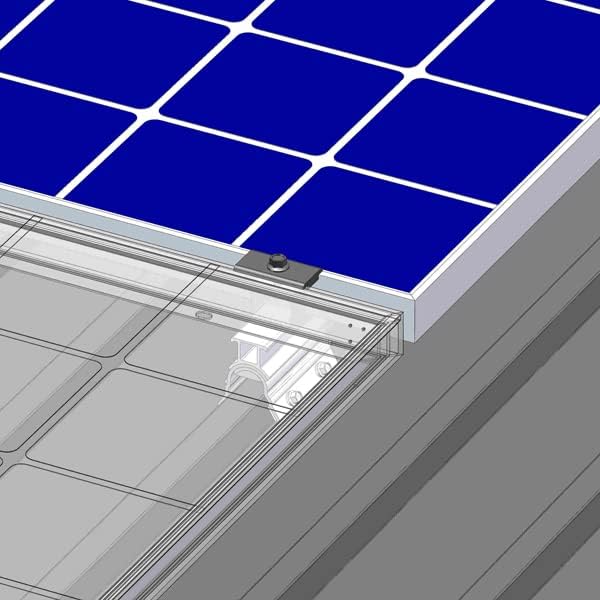 MageBracket RH Mid Clamp Mounting Kits for R-Panel Trapezoidal Metal Roof Solar Panel Module Mounting Racking Installation
