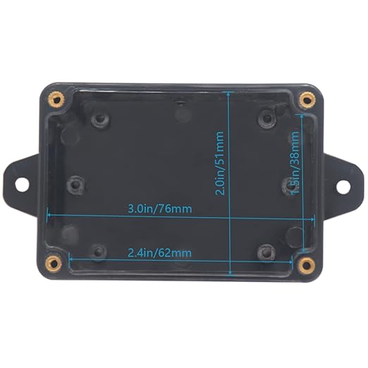 Zulkit Junction Box ABS Plastic Dustproof Waterproof IP65 Universal Electrical Boxes Project Enclosure with Fixed Ear Black 3.27 x 2.28 x 1.30 Inch (83 x 58 x 33 mm)(Pack of 2)
