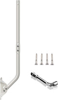 Universal Adjustable Mounting Pole, Steel J-Mount for Attic Outdoor Roof Wall Installation, Weatherproof Mast Pole, Mounting Bracket and Hardware Included (Diameter 1 1/4", Length 33 1/4", White)