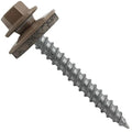 Metal Roofing Screws: (250) 12 x 2 Light Brown Hex Sheet Metal Roof Screw. Sharp Point Metal to Wood siding Screws. 5/8" EPDM Washer