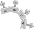 Solar Panel Mounting Accessories 4pcs Solar Panel Mid Clamps with T-Shaped Mid Clips for Cylindrical Head Screw