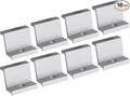 10 Pcs Aluminum Solar Panel End Clamps Mounting Hardware Kit PV Module Frame Support Brackets Rooftop Installation System Adjustable Solar Panel Mounting Z Bracket Clamps for Panel Frames
