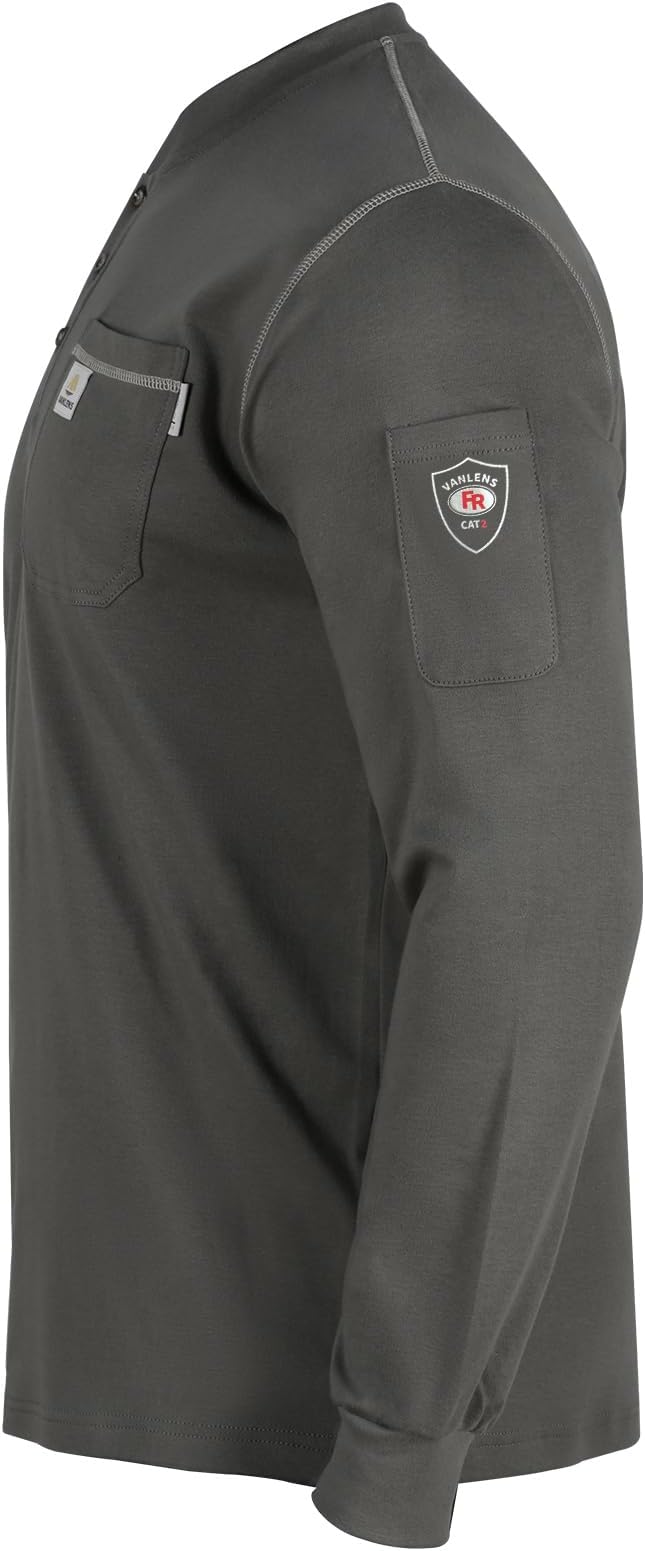 FR Shirts for Men CAT2/HRC2 Flame Resistant Shirts 6.5oz Light Weight Long Sleeve Fire Retardant Shirts