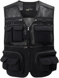 Gihuo Men's Fishing Safari Vest with Pockets for Summer Travel