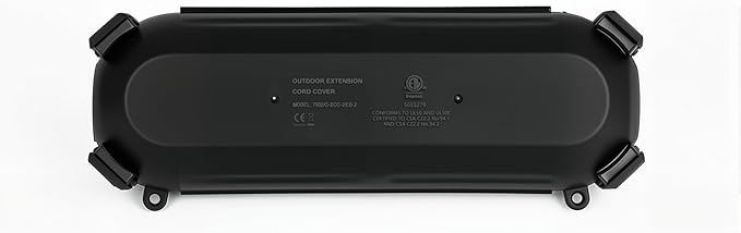 Restmo 4 Pack Mini IP44 Waterproof Outdoor Connection Box with Lockable Latches and Mounting Holes, Weatherproof Extension Cord Safety Cover for Outdoor Plugs, Lights, Cables, Wires, Size Small, Black