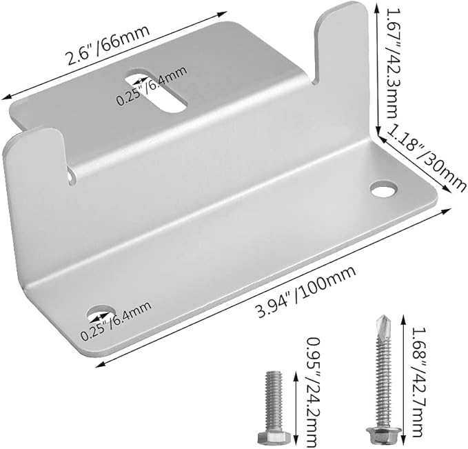 WMYCONGCONG 8 Pack Solar Panel Mounting Z Bracket Aluminum Brackets Roof Solar Panels Bracket with Nuts and Bolts for RV Roof Boat Wall Off Grid Installation