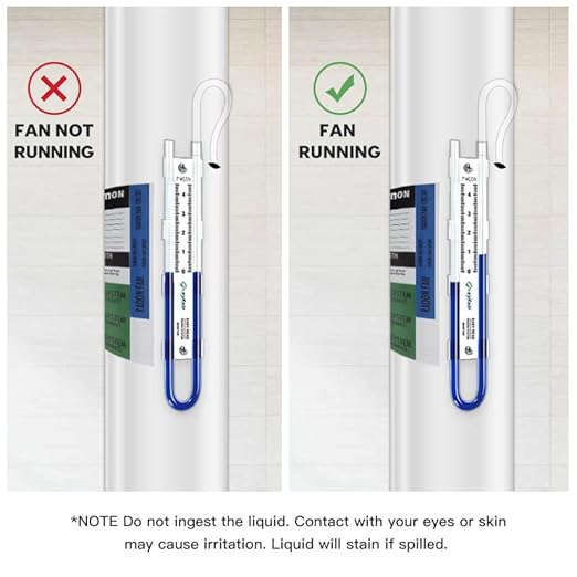 XYF Air Easy Read Manometer | U-Tube Air Pressure Indicator (Blue)