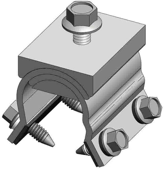 4 MageBracket RH R-Panel Trapezoidal Metal Roof Mounting Racking Rib Brackets Clamps for Solar Panel Module Installation
