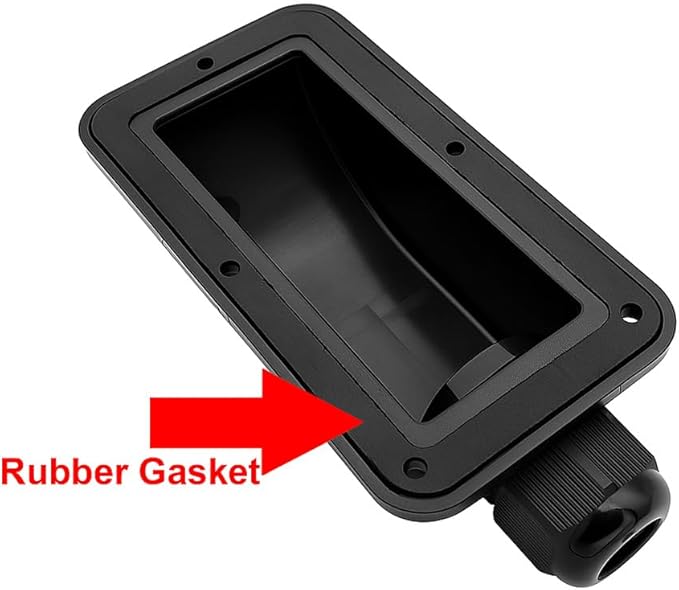 Black Waterproof Solar Cable Entry Gland, Single Cable Entry Gland for All Cable Types 6mm² to 12mm² for Solar Panels on RV Camper Van Travel Trailer Boat Cabin (Pack of 2)