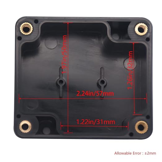 Junction Box IP65 Waterproof ABS Plastic Electrical Project Case Power Junction Boxes, Project Box with 4 PCS M12 Cable Glands 2.5 x 2.3 x 1.3 Inch （63 x 58 x 33mm
