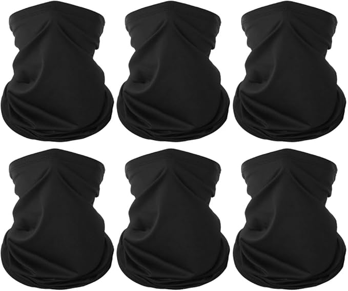6 Pieces Summer Face Cover Scarf Mens Neck Gaiter For Men Women UV Protection Face Breathable Sun Protection Cycling Running