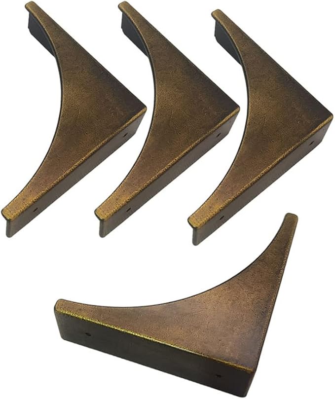 Corner Protectors for Furniture, Vintage Decorative Metal Corner Guards for Box Door Table Furniture Edge Cover Safety Guard Pack of 4 (Bronze)