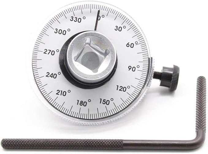 1/2 Inch Torque Wrench Angle Gauge Tool,360° Adjustable 1/2" Drive Torque meter Wrench Set,Professional Measure Tool,Father's Day Gift