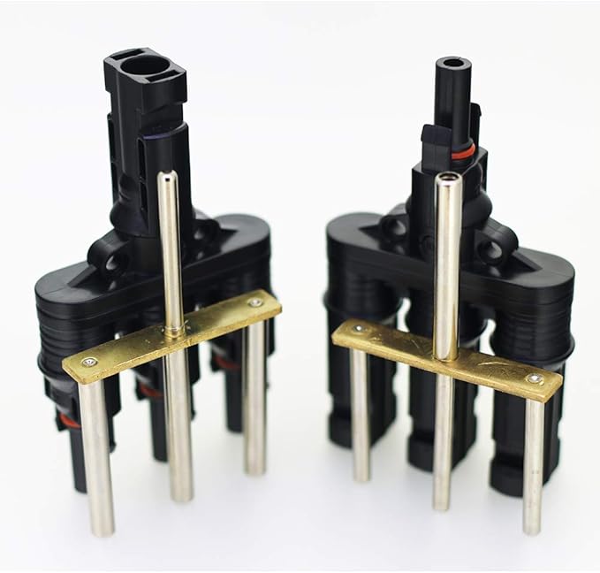 Solar Branch Connector Y-Connector, for Parallel Connection Between Solar Panels 1000V/1500V 50A, Complimentary MC-4 Wrench Assembly and Disassembly Crimping Tool, （MFFF/FMMM 1Pack