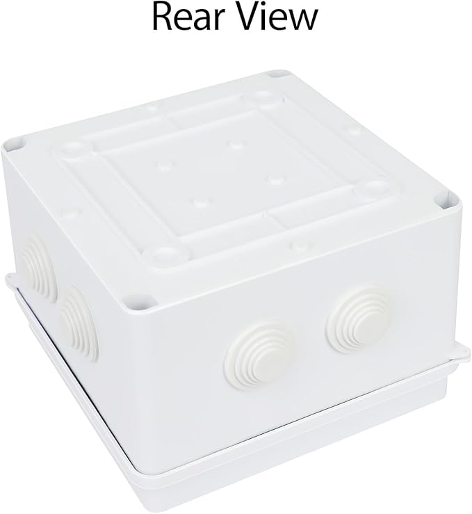 LeMotech Junction Box, ABS Plastic IP65 Waterproof and Dustproof, Universal Electrical Enclosure, Outdoor and Indoor Project Box 5.9X 5.9X 3.9 inch (150 x 150 x 100 mm)