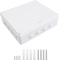 LeMotech ABS Plastic Dustproof Waterproof IP65 Junction Box Universal Electrical Project Enclosure White 15.7 x 13.8 x 4.7 inch (400 x 350 x 120 mm)