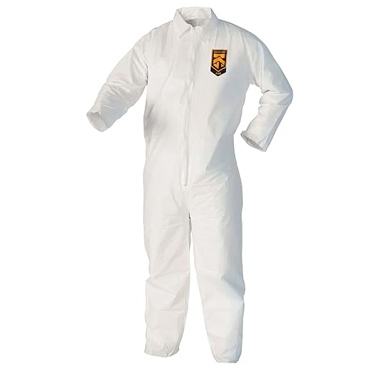 KleenGuard™ A40 Liquid & Particle Protection Coveralls (37694), White, 4XL