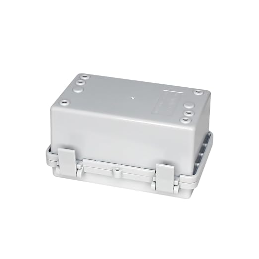 Outdoor Electrical Box Plastic Junction Box,Durable DIY Enclosure for Wiring Connections and Protection Wall Brackets for Power Project (5.3"x3.4"x2.7")