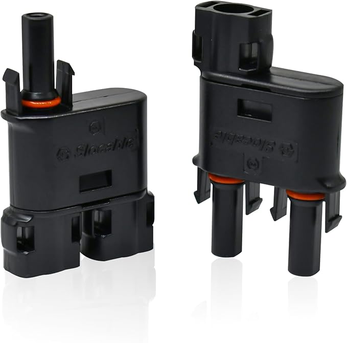 Solar Branch Connector IP68, 1500V FMM+MFF, Y Branch Adapter for Parallel Connection Between Solar Panels, 1 Pairs (2 to 1)