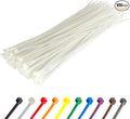 GTSE 6 Inch White/Clear Zip Ties, 100 Pack, 40lb Strength, UV Resistant Strong Nylon Cable Ties, Self-Locking 6" Tie Wraps