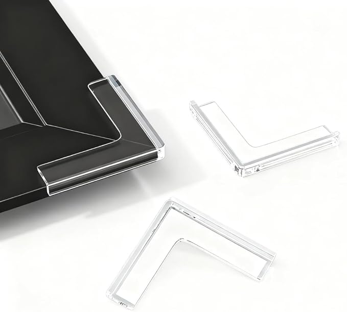 Clear PVC Corner Guards,L-Shaped Protective Bumpers for Tables,Transparent Windows,Doors Rubber Corners for Sharp Corners Transparent Anti-Collision Protectors(8 PCS)