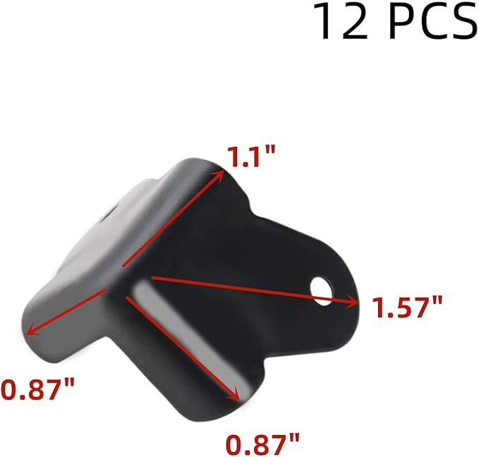 1.57" Black Speaker Corners Protector Metal Cabinets Corner Protector Accessories for Amplifier Stage Road Case Cabinet Corners Protector with Mounting Screws 12 PCS