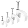 Jadaol Cable Clips with Nails, 400 Pack Cord Wire Clips (5mm 6mm 8mm 10mm), Nail-in Round Cable Tacks for Ethernet Cable, Coaxial, TV, Speaker, Electrical Wire, White