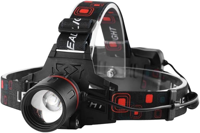 Hunting Headlamp Red Light Rechargeable, 1000 Lumens Red LED Head Light Zoomable Red Light Headlamp Waterproof 3 Modes for Coon Hog Coyote Varmint Hunting, Astronomy, Stargazing