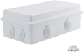 Sunnyglade ABS Plastic Electrical Junction Box IP65 Waterproof Universal Outlet Box Durable Outdoor Electrical Gang Box White （7.9 x 3.9 x 2.8 inch）
