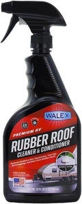 Walex RV Rubber Roof Cleaner/Conditioner - Removes Dirt, Road Grime, Tree Sap, Bird Droppings & More, Conditions RV Roof After Application; Great for RVs, Campers, Motorhomes, & Trailers, 32 oz