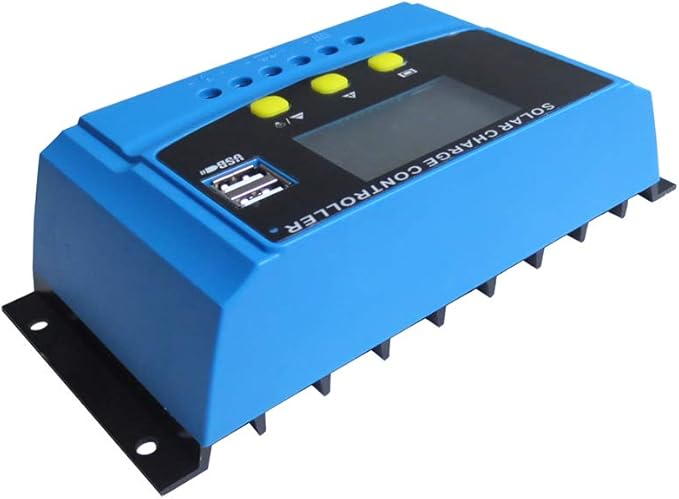 40A LCD Display Solar Charge Controller 3S 6S Lithium ion 4S 8S Lifepo4 Lead Acid Battery Charging Regulator Parameter Adjustable with Dual 5V USB