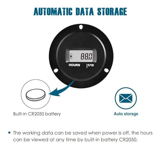 Runleader Digital LCD Hour Meter, AC/DC 5V to 277V,Maintenance Total Running Hours,Data Storage,Waterproof Design for Lawn Mower Generator Motorcycle Golf Cart Forklift Scrubber Machine.