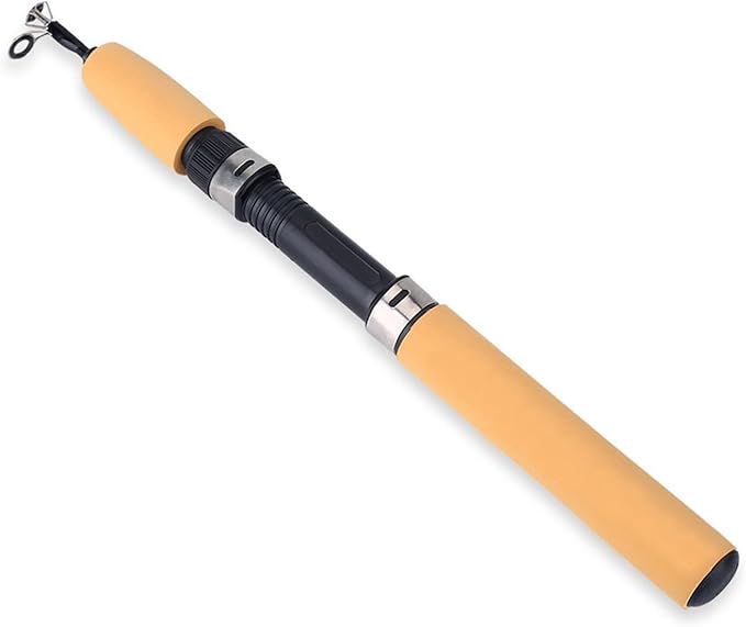 Telescopic Fishing Rod, 12 Inch Portable Carbon Fiber Ice Fishing Rod with Anti-Slip Handle, Retractable Pole for Jigging