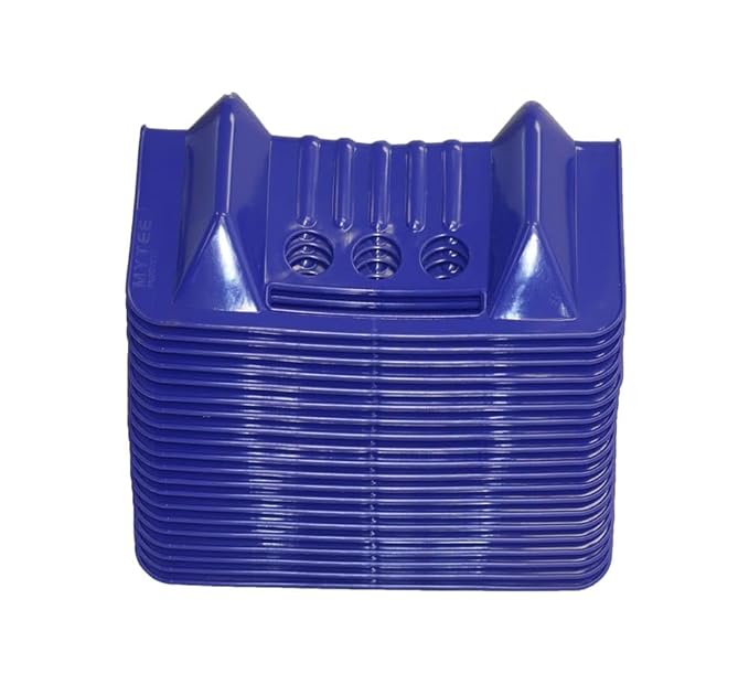 Mytee Products (20 Pack 4" x 4" x 10" Blue Corner Protector V Shaped Flatbed Edge Guards with Carrying Case - Cargo Load Corner Edge Protector and Tie-Down Strap Guard for Flatbed
