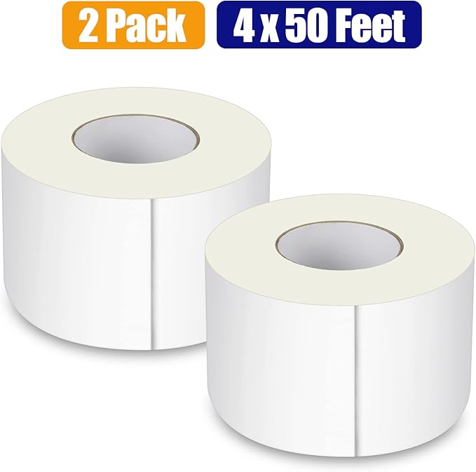 2 Pack RV Roof Tape, 4 Inch x 50 Feet RV Sealant Tape, UV & Waterproof RV White Seal Tape for RV Repair, Window, Boat Sealing, Truck and Trailer Roof Sealant, Stop Camper Roof Leaks