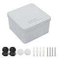 LeMotech Junction Box, Electrical Box IP55 Water Resistant Dustproof ABS Plastic Project Enclosure for Electronics White, External Size 3.4 x 3.4 x 2 inch