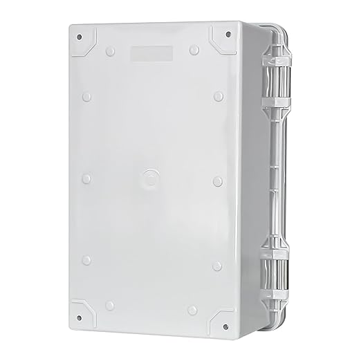 Waterproof Electrical Junction Box, Outdoor Electrical Box Waterproof ABS Plastic Project Enclosure Suitable for Marine Vessels, Garages, and Solar Panel Installations Clear 10.2"x6.2"x5.1"