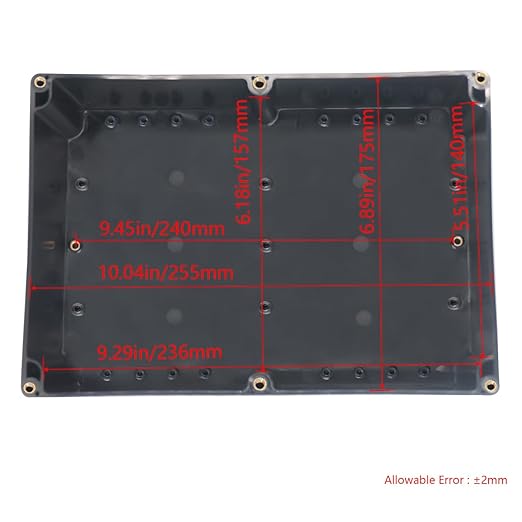 Junction Box IP65 Waterproof ABS Plastic Electrical Project Case Power Junction Boxes, Project Box with 4 PCS M16 Cable Glands 10.35x7.17x3.74 inch (263 x 182 x95 mm)