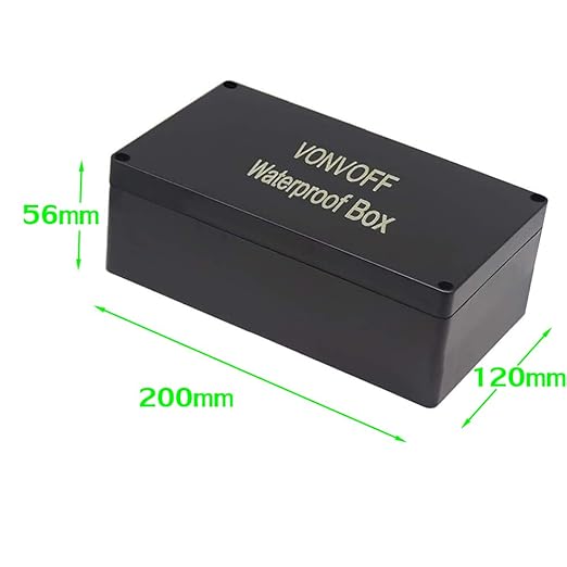 DIY Electrical Box,Universal Junction Box,Dustproof Waterproof IP67 ABS Plastic Box,with 4pcs x M16 Cable Gland,7.8x4.7x2.2 inch (200 * 120 * 56mm)