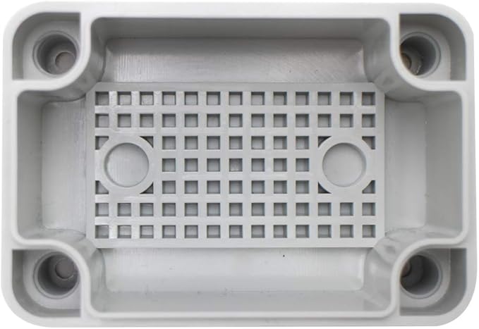 MAKERELE Outside Electrical Box Waterproof Grey 3.74”2.56”2.17” (956555mm) IP67 Small Project ABS Plastic Case with 2 NPT 1/4” Glands