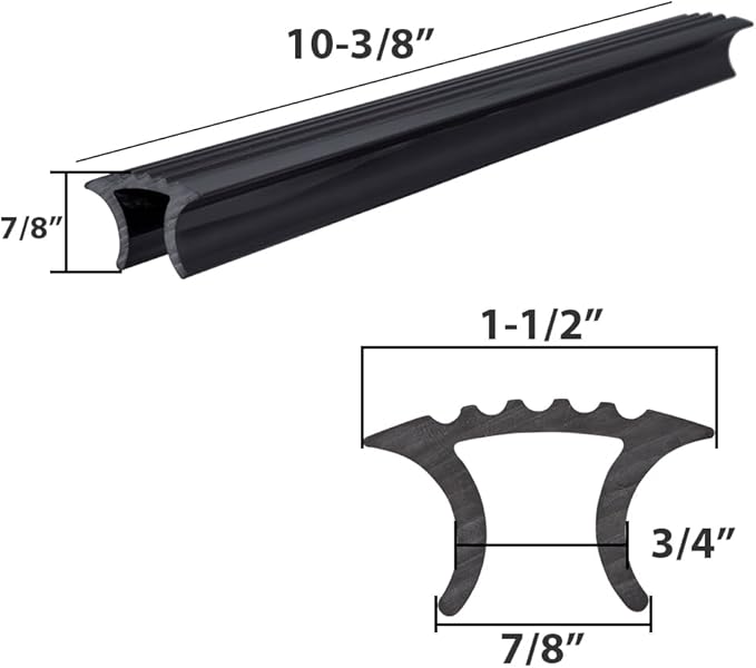 White Water - 1 Pack Snap-in PVC Boarding Ladder Tread | Non-Slip Marine Boarding Steps | Durable UV & Saltwater Resistant Boat Ladder Inserts | Secure Footing for Boats, & Docks | Easy Install (1)