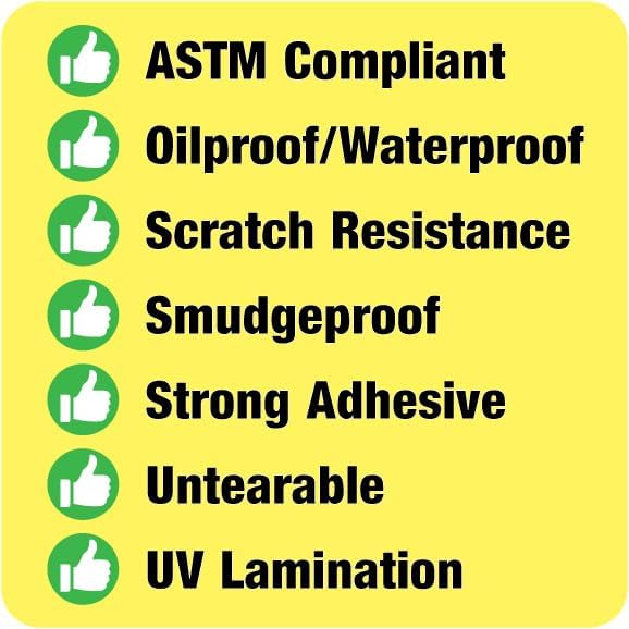 ASTM Compliant 1 Roll of 1,000 Warning Choking Hazard Small Parts Not for Children Under 3 Years 1.5" x 0.4" Stickers Adhesive Labels (Yellow Background/Black Text)