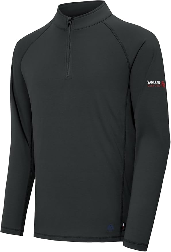 FR Shirts for Men Flame Resistant Shirt CAT2 Quarter Zip Up Pullover 1/4 Zip 5.5oz Light Weight