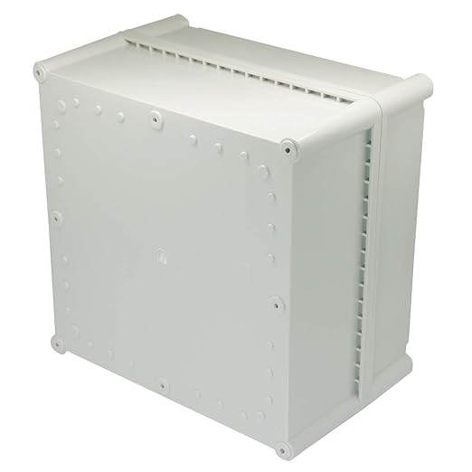 Zulkit Junction Box ABS Plastic Dustproof Waterproof IP67 Junction Boxes Universal Electrical Project Enclosure DIY Electronic Project Box Grey 11.02 x 11.02 x 7.09 inch (280 x 280 x 180 mm)