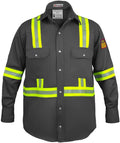 Flame Resistant High Visibility Hi Vis FR Shirt - 100% C - 7 oz