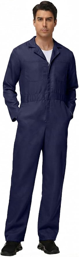 Coveralls for Men Work – Halloween Cosplay Costumes Long Sleeve Jumpsuit Mechanic Workwear